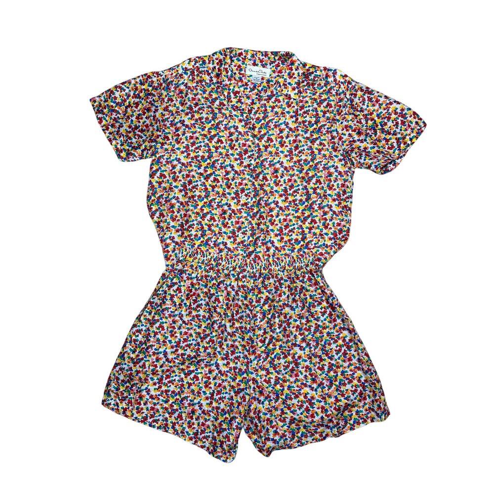 Oscar de la Renta Expressions 80s / 90s Silk Multicolor Print Pajama Set Medium - Picture 10 of 10
